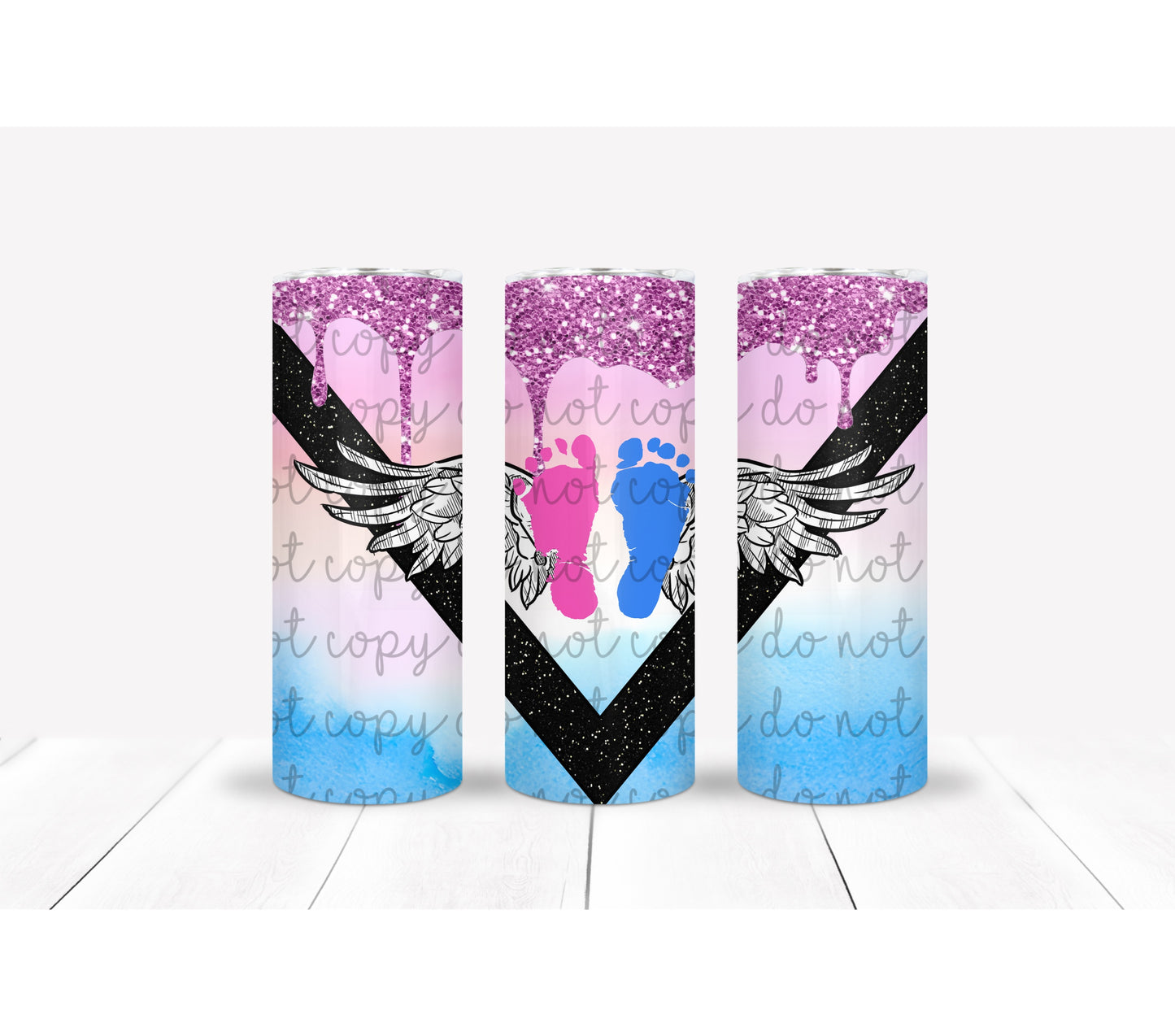 Infant Loss Feet With Wings 20oz Skinny Tumbler