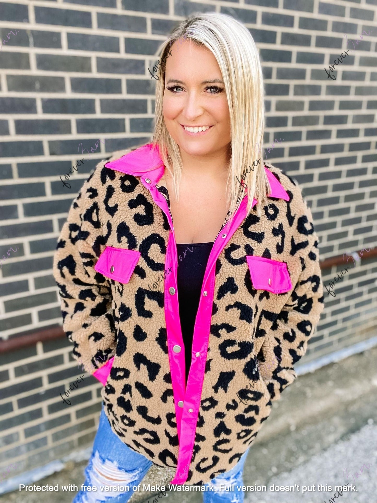 rts: Leopard MOMMY AND ME Sherpa shacket*