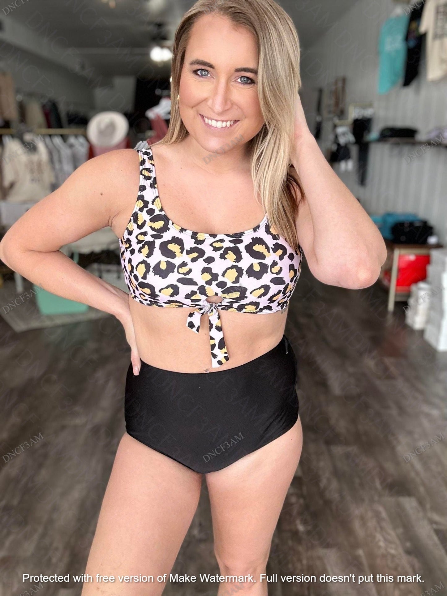 RTS: Mommy and Me Leopard 2-piece Swim