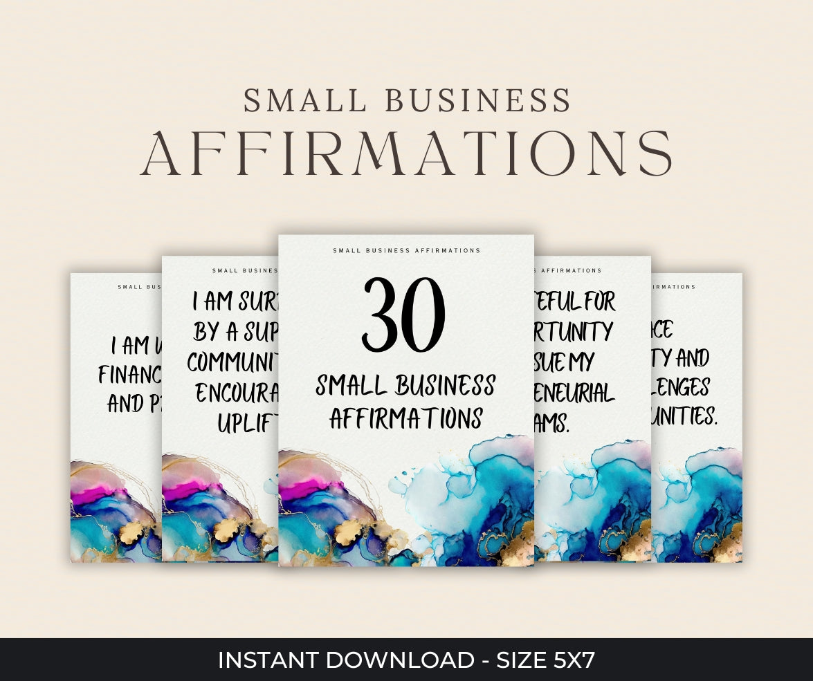 Small Business Digital Affirmation Cards