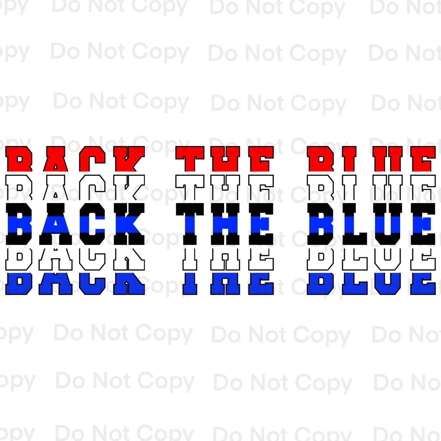 Back The Blue - Red White Blue